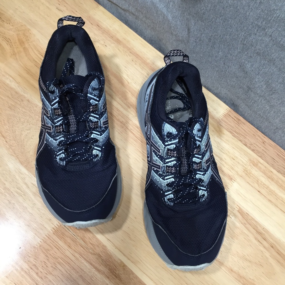 ASICS‎ Womens GEL-VENTURE 9 Trail Running Shoes 7.5 Navy Blue Excellent